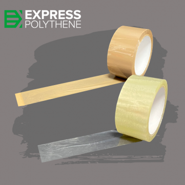 Clear and Brown Polypropylene Tape (Various Sizes) - Clear Polyprop Tape 48mm x 66M