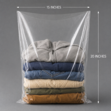 Polythene Bag 200 Gauge 375mm x 500mm