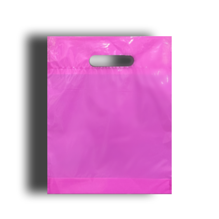 Fuchsia Pink Carrier Bags 250mm x 300mm + 75mm