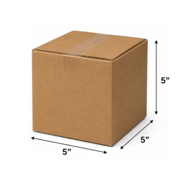 Cardboard Box Single Wall - FSC- 5" x 5" x 5"