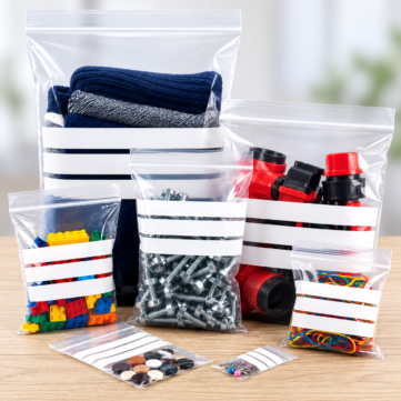 Write On Panel Grip Seal Bags
