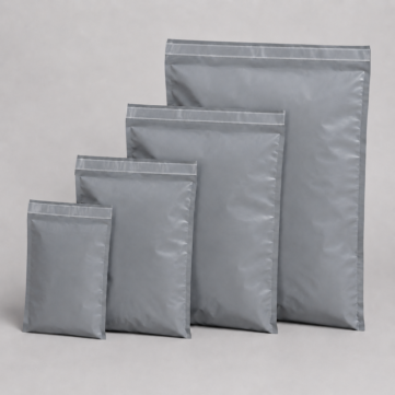 four grey mailing bag sizes clear peel strips 750x750 1