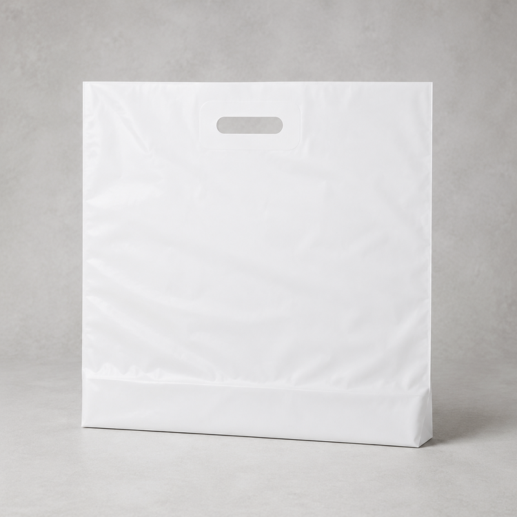 white hd carrier bags high density 300x300mm 100mm bottom gusset 750x750 1